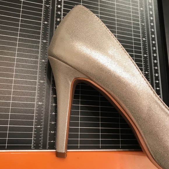 David Bridal’s Silver Peep Toe Heels | NWOT - Picture 3 of 5